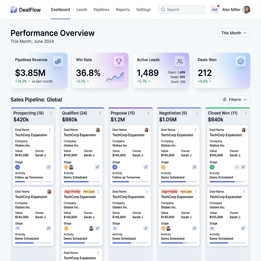 CRM Dashboard Overview